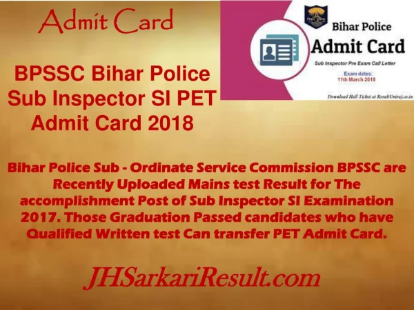 admit card
