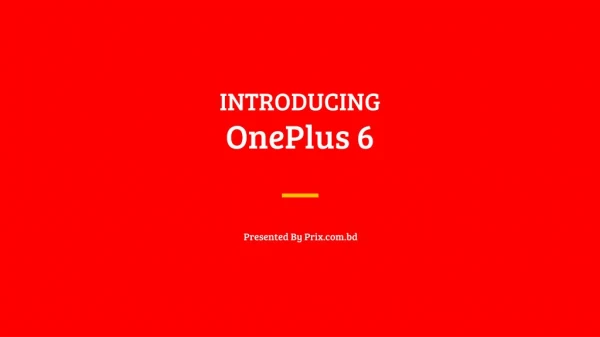 One Plus 6 price specification