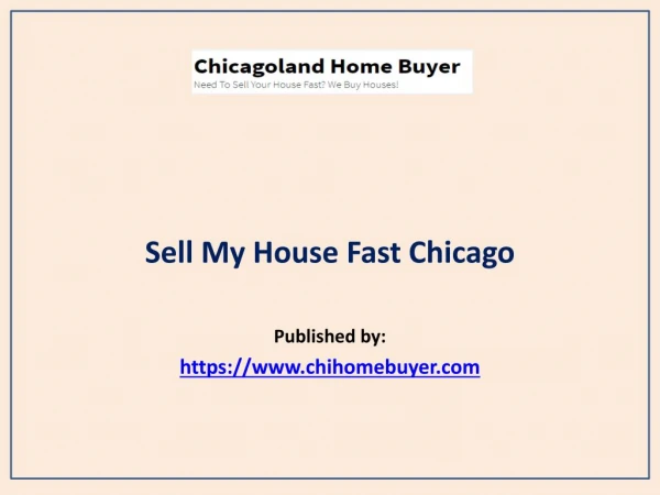 Sell My House Fast Chicago