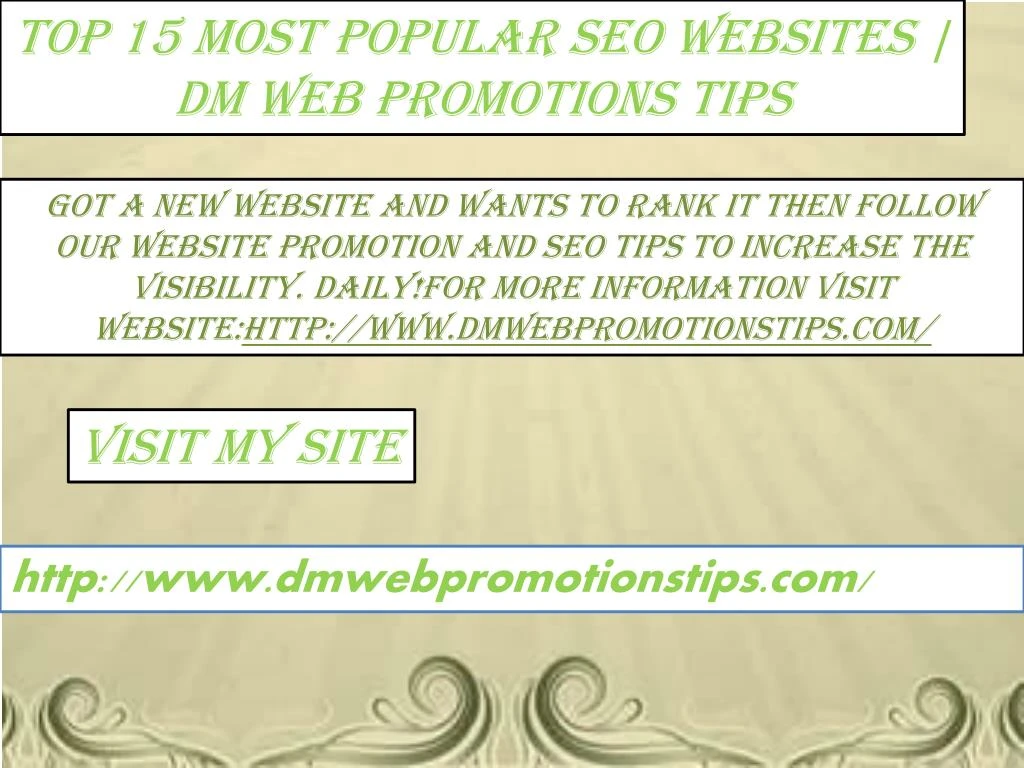 top 15 most popular seo websites