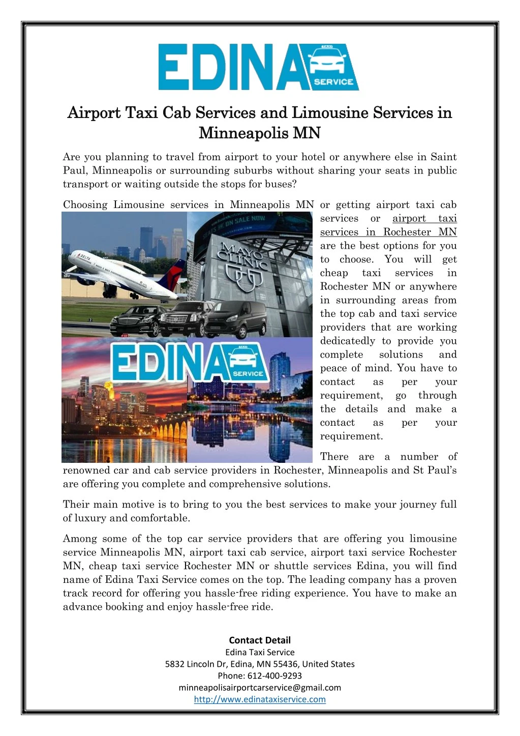 airport taxi cab services and limousine services