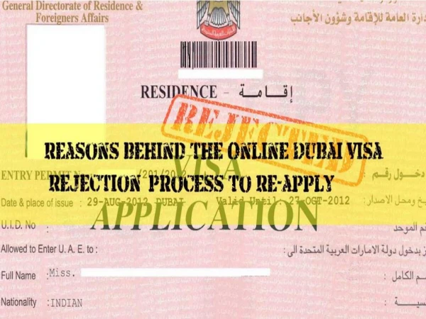 Reasons Behind Dubai Tourist Visa Rejection