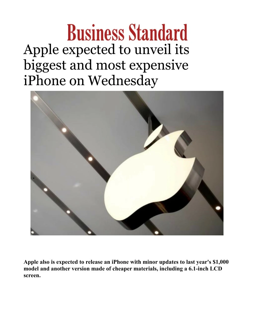 apple expected to unveil its biggest and most