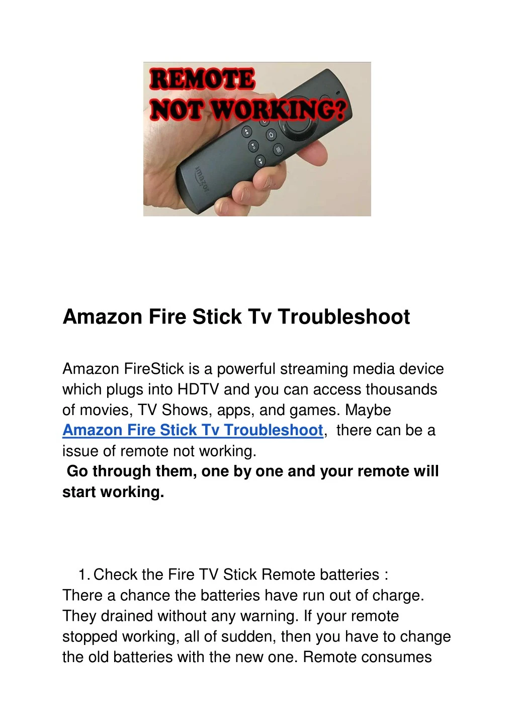 amazon fire stick tv troubleshoot amazon