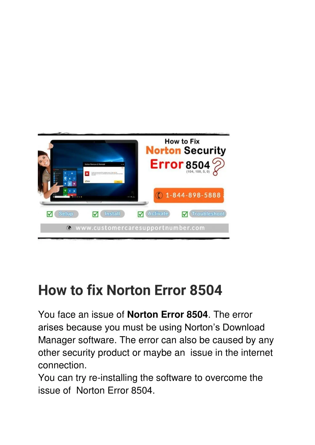 how to fix norton error 8504