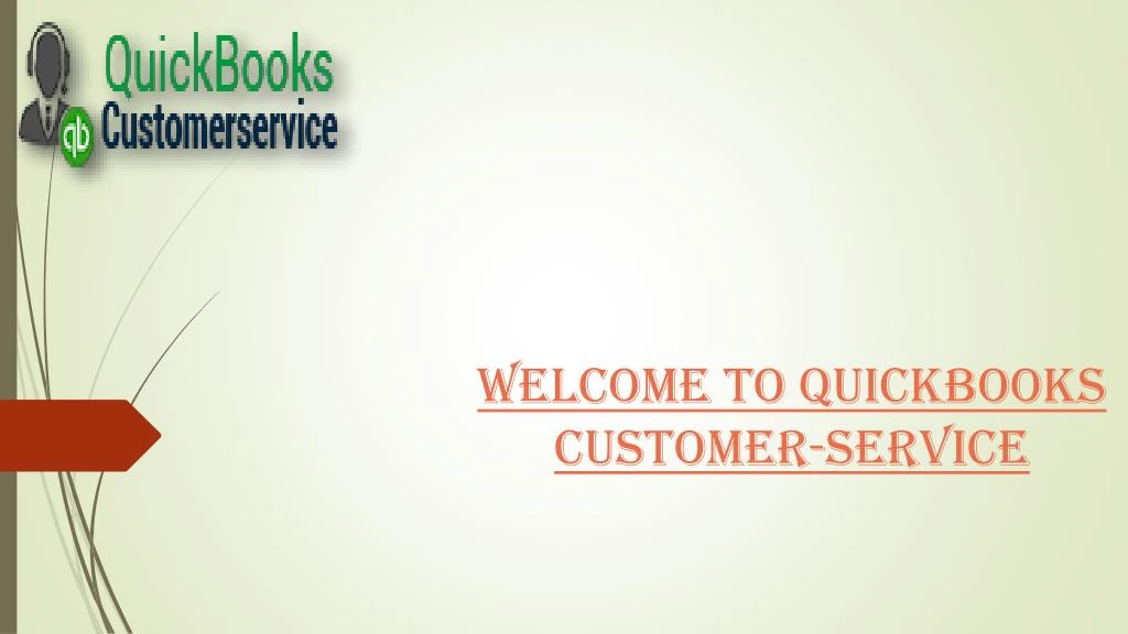 welcome to quickbooks customer service