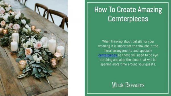 Create beautiful wedding centerpieces online at the reasonable price