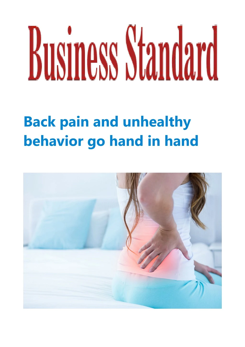 back pain and unhealthy behavior go hand in hand