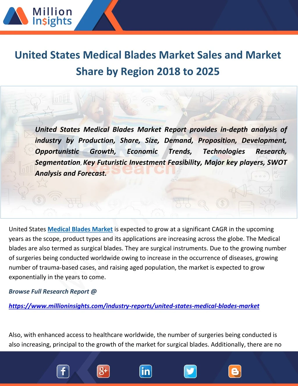 united states medical blades market sales