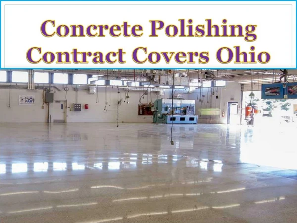 Concrete Polishing Contract Covers Ohio