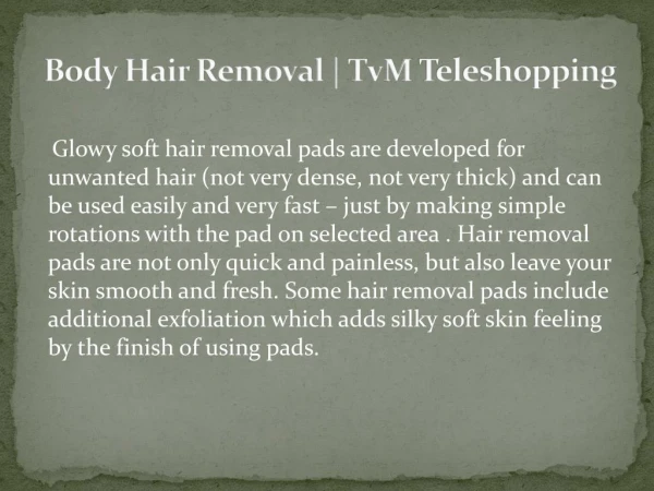 Hair Removal Pads - TvM Teleshopping