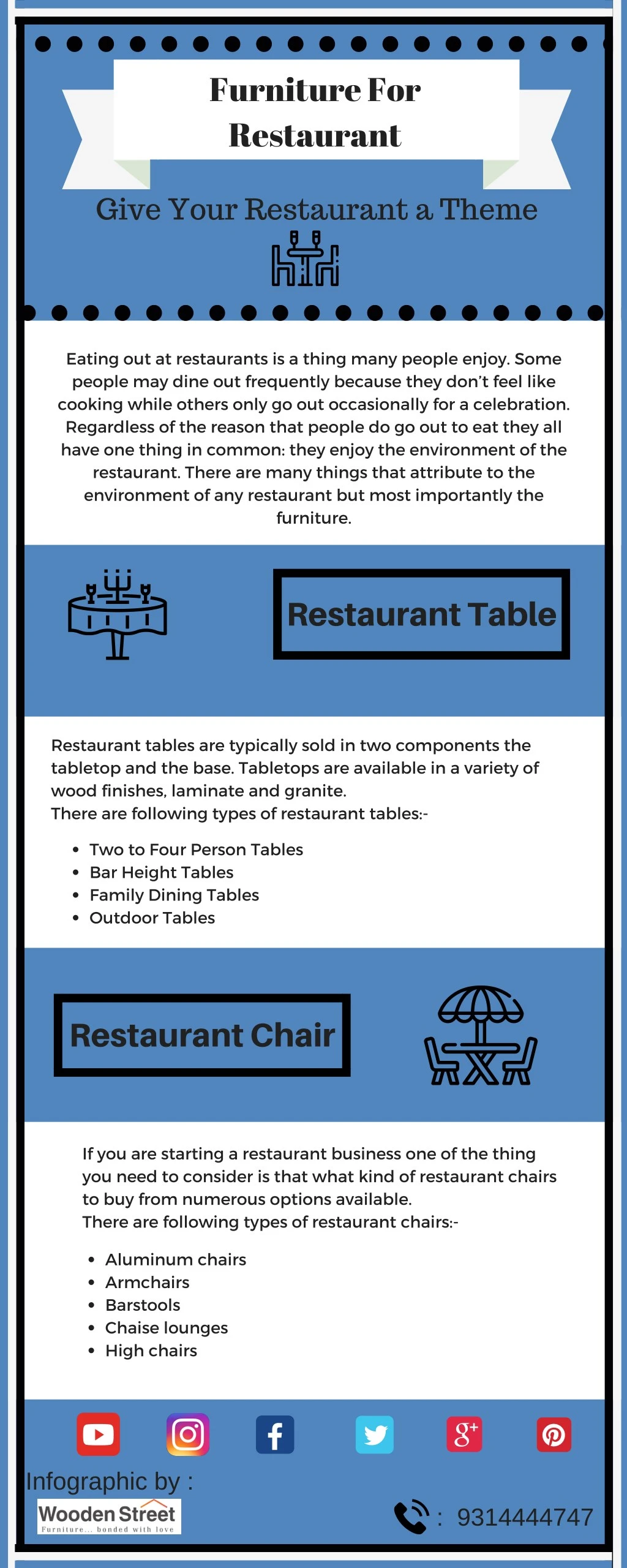 furniture for restaurant