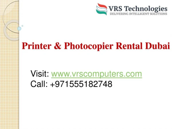 Rent Printer in Dubai from VRS Technologies