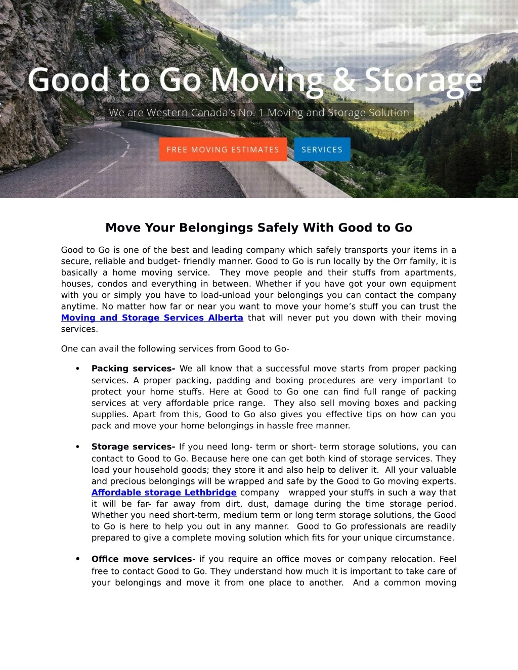move your belongings safely with good to go