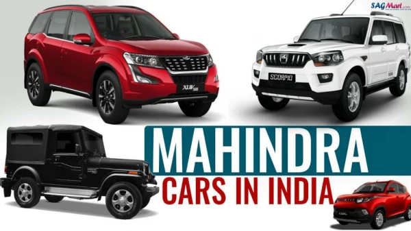 Mahindra Cars in India - Mahindra Car Models | SAGMart