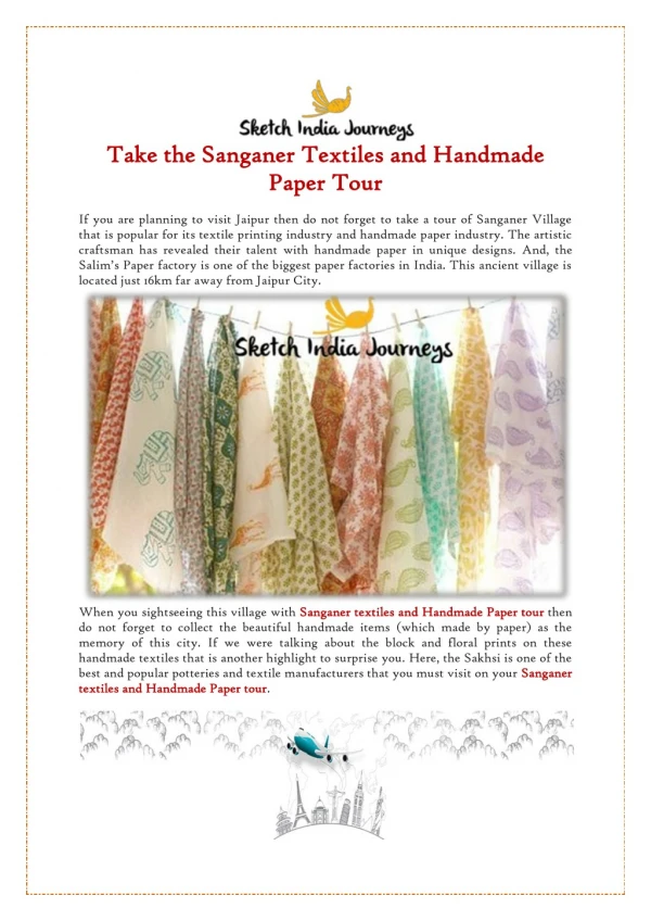 Take the Sanganer Textiles and Handmade Paper Tour