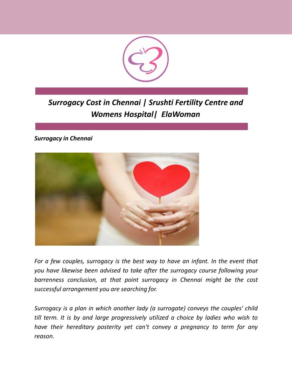 surrogacy cost in chennai srushti fertility