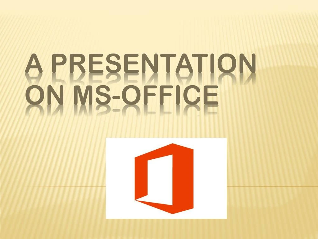 a presentation on ms office