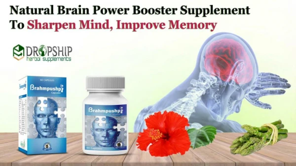 Natural Brain Power Booster Supplement to Sharpen Mind, Improve Memory