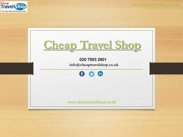 Cheapest Flights Deals - Book Cheap Air Tickets Online at Cheap Travel Shop