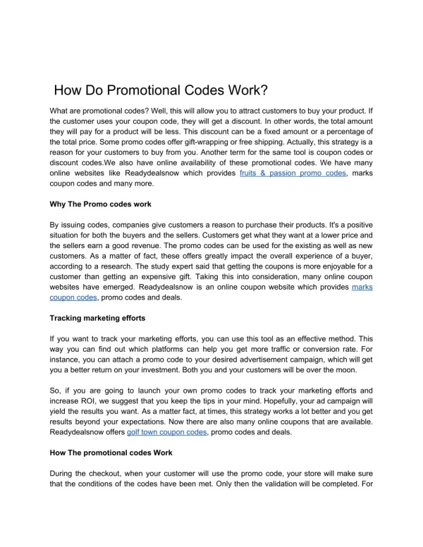 How Do Promotional Codes Work?