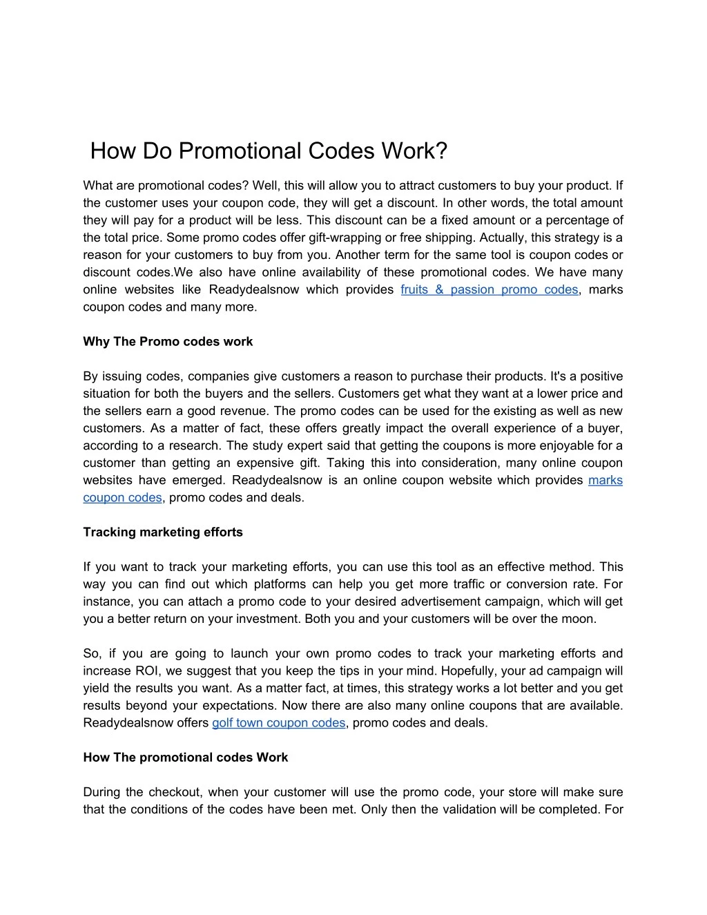 how do promotional codes work