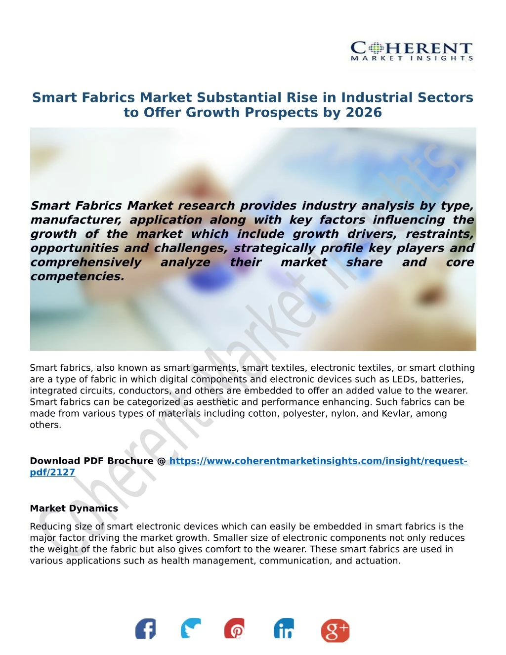smart fabrics market substantial rise