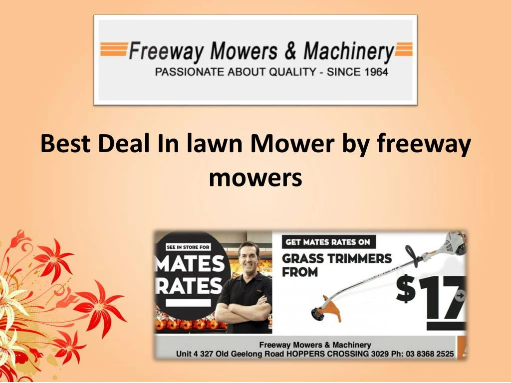best deal in lawn mower by freeway mowers