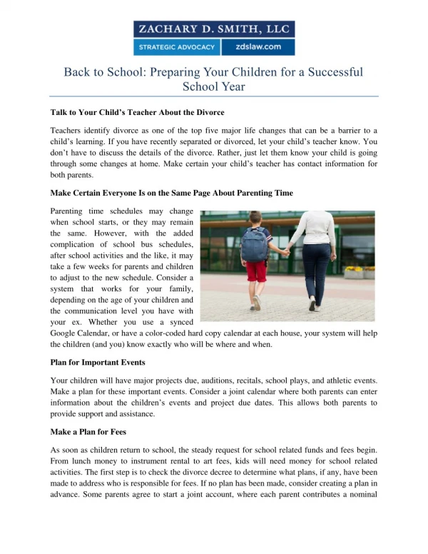 Back to School: Preparing Your Children for a Successful School Year