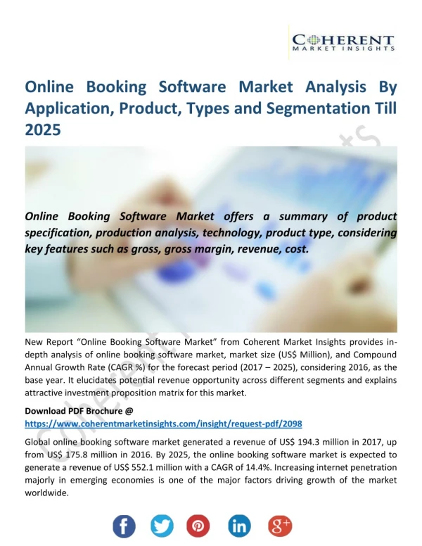 Online Booking Software Market Segmentation, Application, Technology & Analysis Report