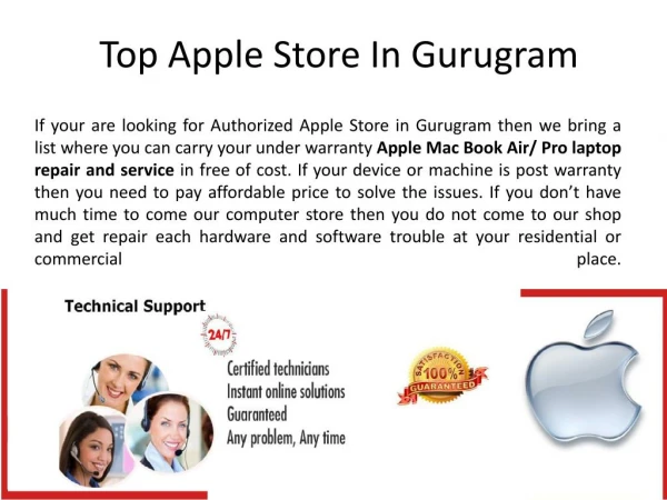 Top Apple Mac Book Air/Pro Laptop Service Providers list in Gurugram
