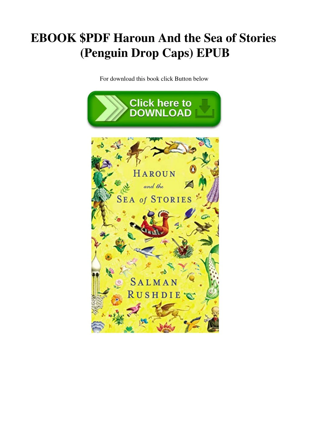 ebook pdf haroun and the sea of stories penguin