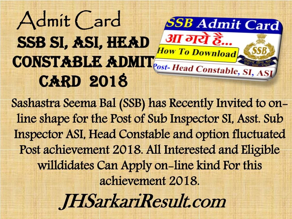 admit card