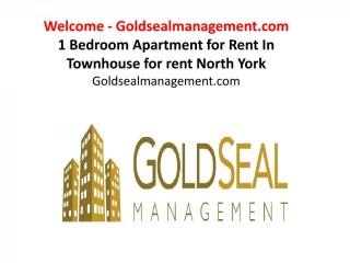 1 bedroom apartment for rent Gold Seal Management Inc