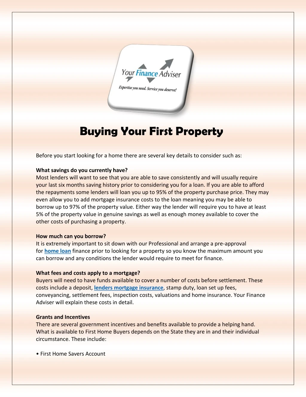 buying your first property