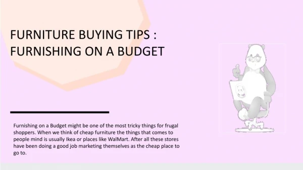 Furniture Buying Tips _ Furnishing on a Budget by Panda Cash Back