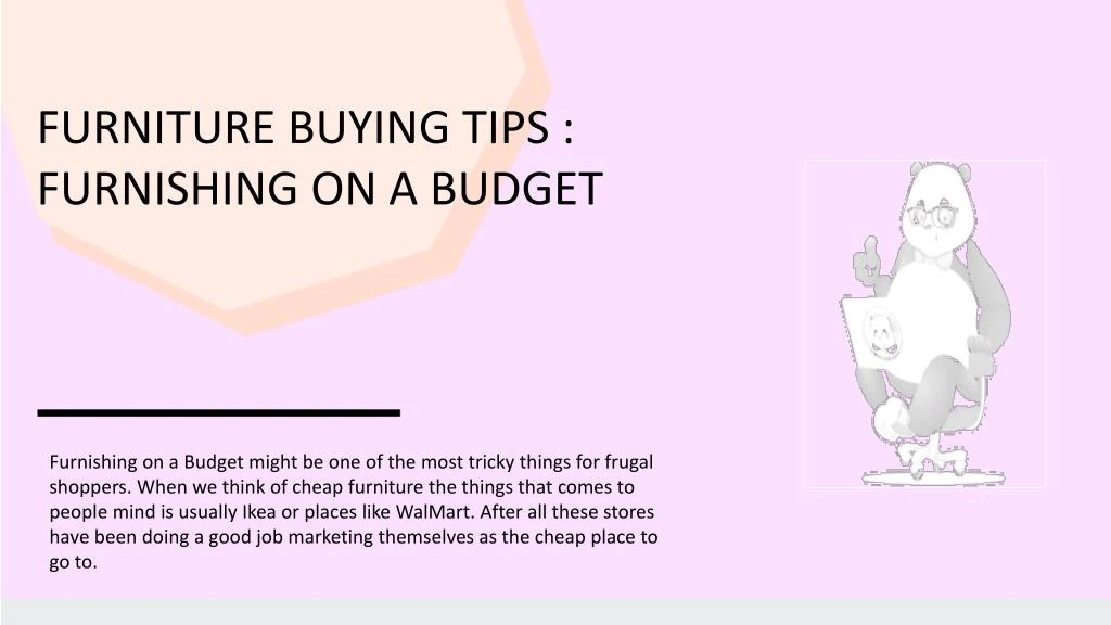 furniture buying tips furnishing on a budget