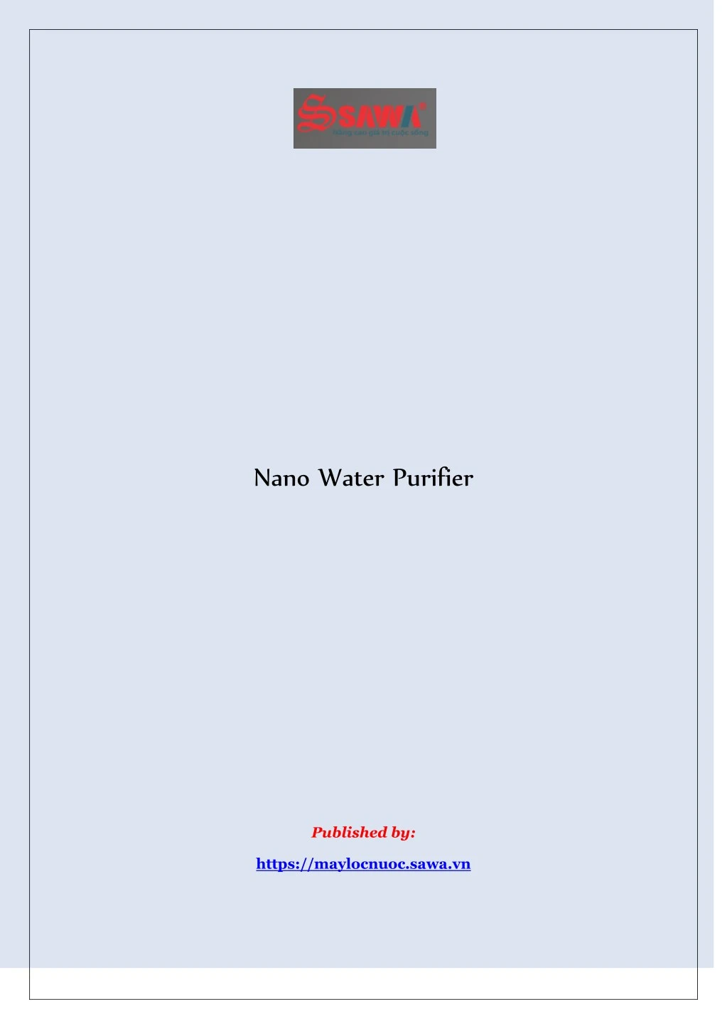 nano water purifier