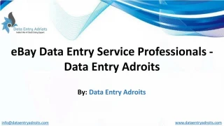 eBay Data Entry Services, eBay Data Entry, eBay Data Entry Services India - slide 1