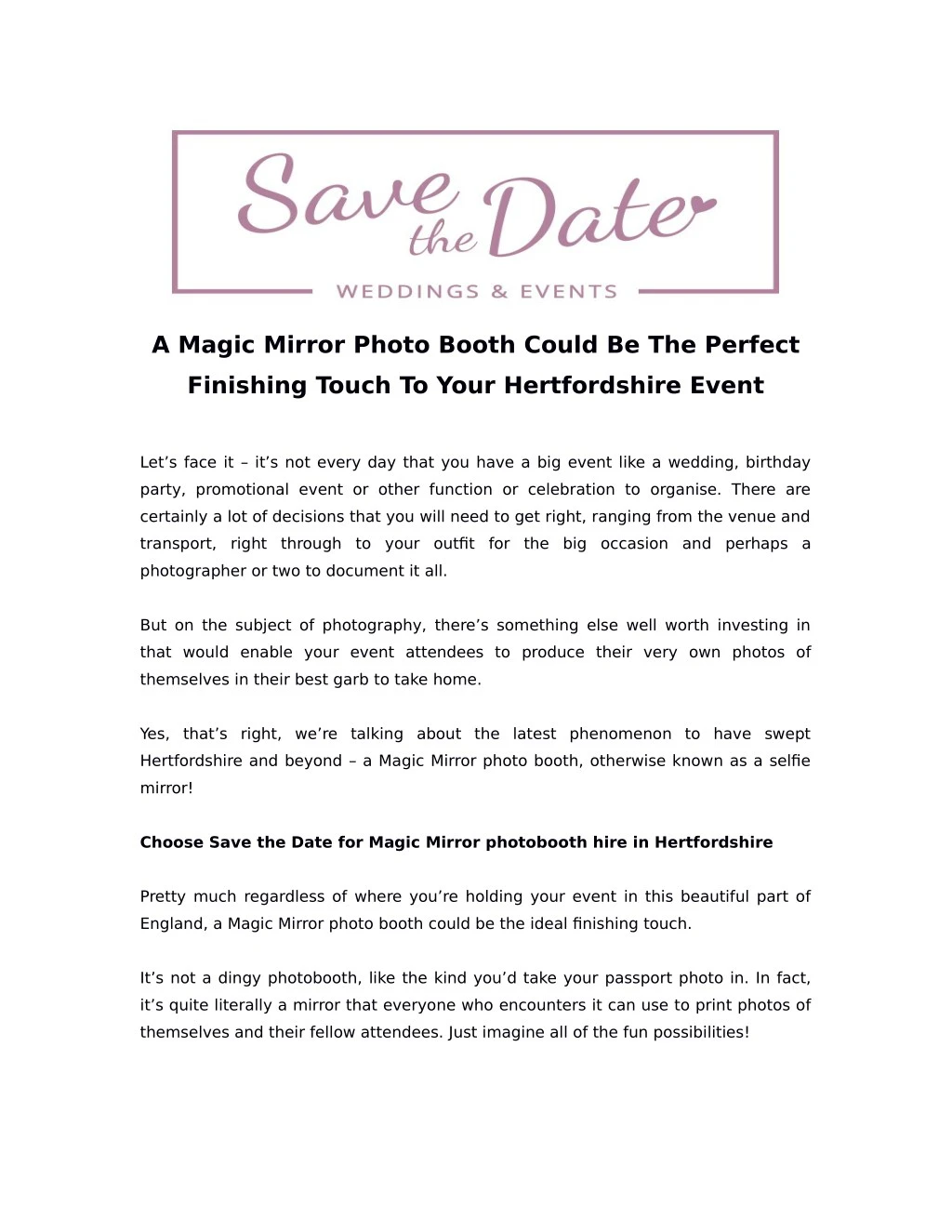 a magic mirror photo booth could be the perfect