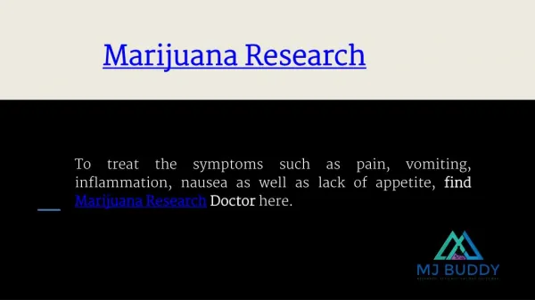 Recent Marijuana Research | MJ Buddy