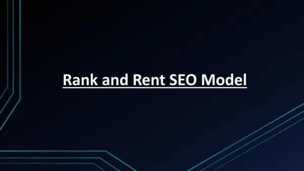 Rank And Rent SEO - A Perfect Guide