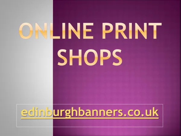 Online Print Shop - edinburghbanners.co.uk