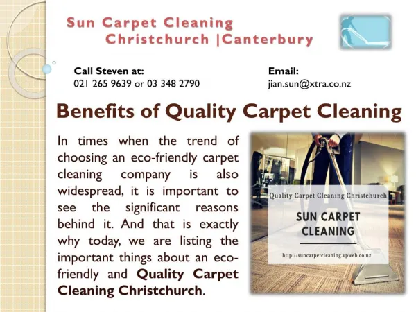 Benefits of Quality Carpet Cleaning