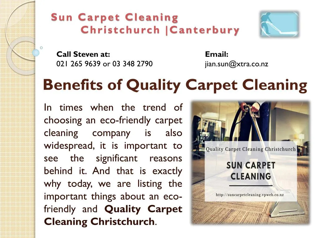 benefits of quality carpet cleaning