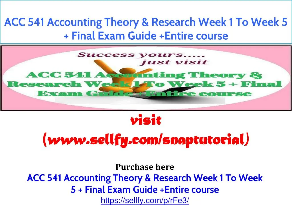 acc 541 accounting theory research week 1 to week