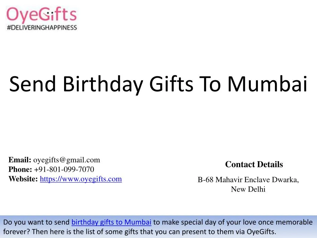 send birthday gifts to mumbai