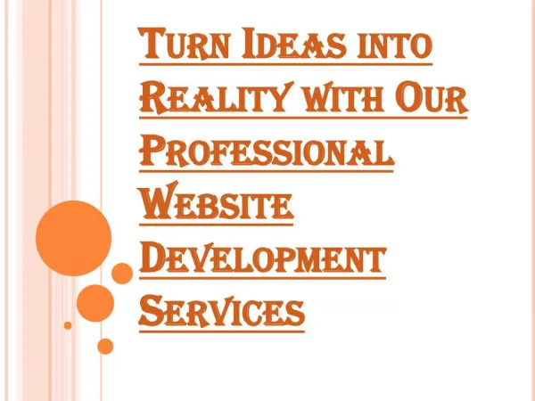 An Outline of Professional Website Development Services