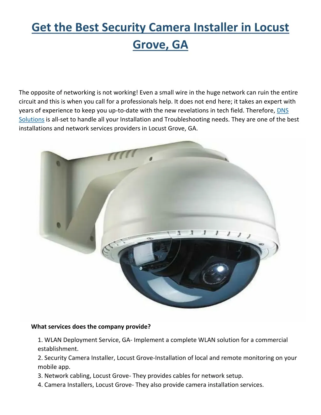 get the best security camera installer in locust