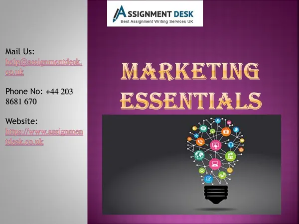 A Sample Report on Effective Marketing Essentials
